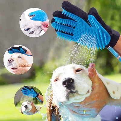 3-in-1 Pet Bathing Tool Sprayer Massage Glove and Pet Hair Remover