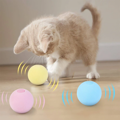 Interactive Ball Plush Electric Kitten Touch Sounding Squeak Toy