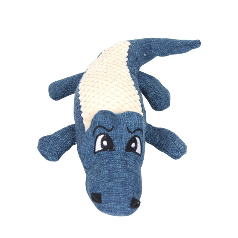 Pet Chew Toys Interactive Cartoon Plush Alligator Shape Dog Grinding Teeth Training Supplies