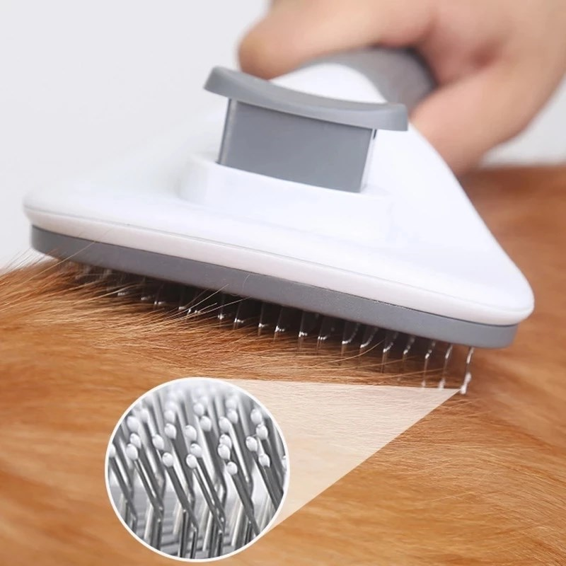 Self Cleaning Pet Hair Remover Brush Pets Dematting Comb