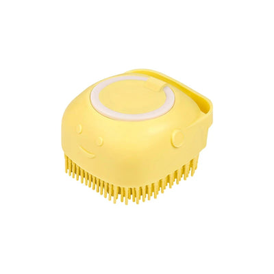 Dog Bathing Brush Pet Massage Brush Shampoo Dispenser Soft Silicone Brush