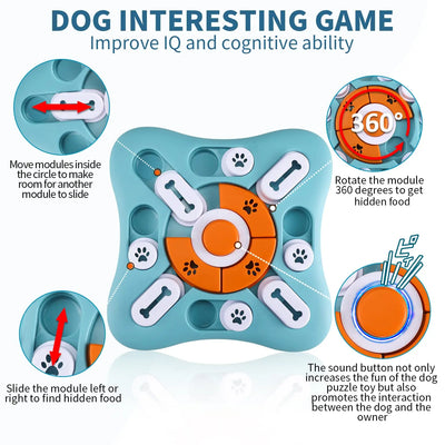 Dog Toys Slow Feeder Interactive Increase Puppy IQ Food Dispenser Slowly Eating NonSlip Bowl Pet Puzzle Cat Dogs Training Game