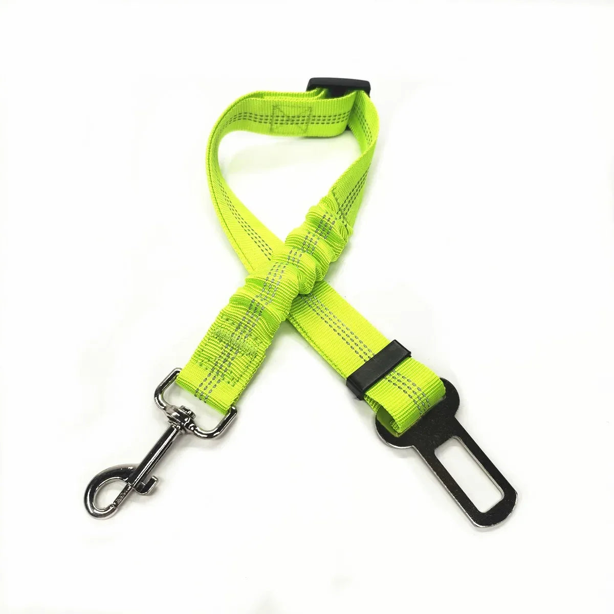 Adjustable Dog Harness with Car Seat Belt Attachment