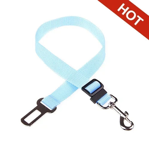 Adjustable Dog Harness with Car Seat Belt Attachment