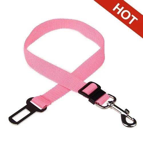 Adjustable Dog Harness with Car Seat Belt Attachment