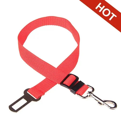 Adjustable Dog Harness with Car Seat Belt Attachment