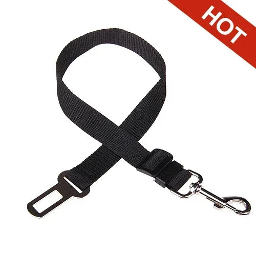 Adjustable Dog Harness with Car Seat Belt Attachment